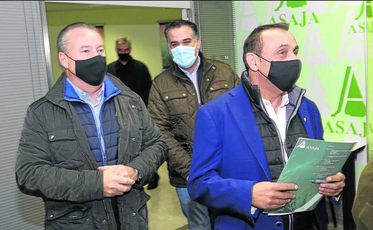 Donaciano Dujo y Honorato Meneses, este martes, en el balance agrario de Asaja.