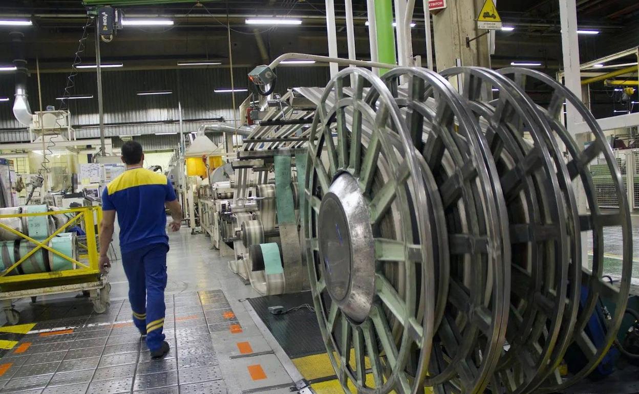 Interior de la fábrica de Michelin en Valladolid. 