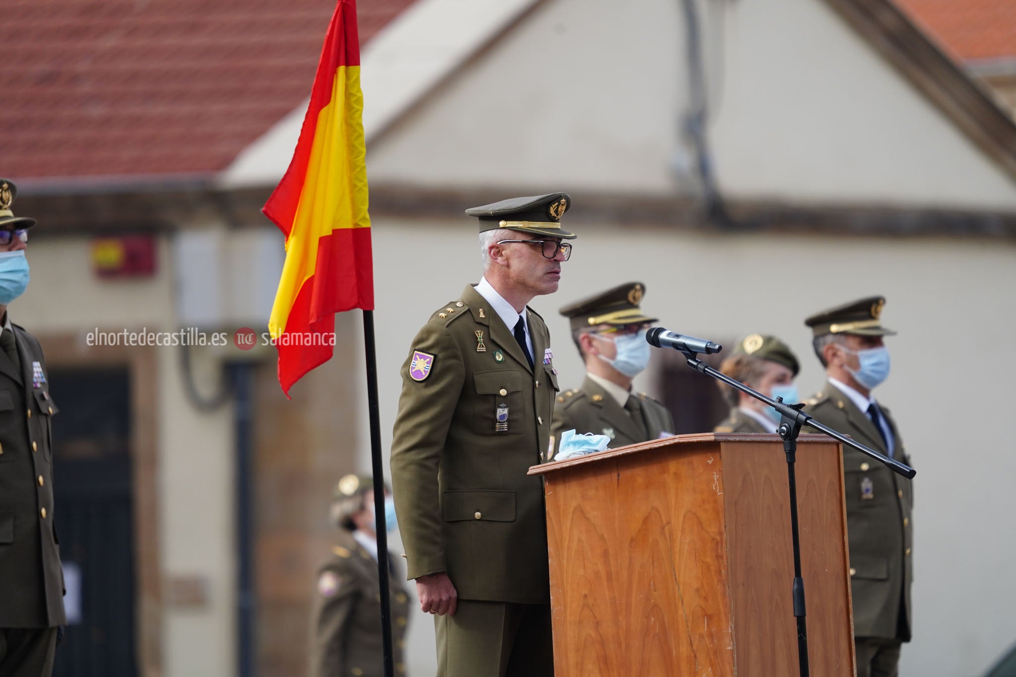 Acto de toma de posesión del nuevo Teniente Coronel en el cuartel de Arroquia de Salamanca