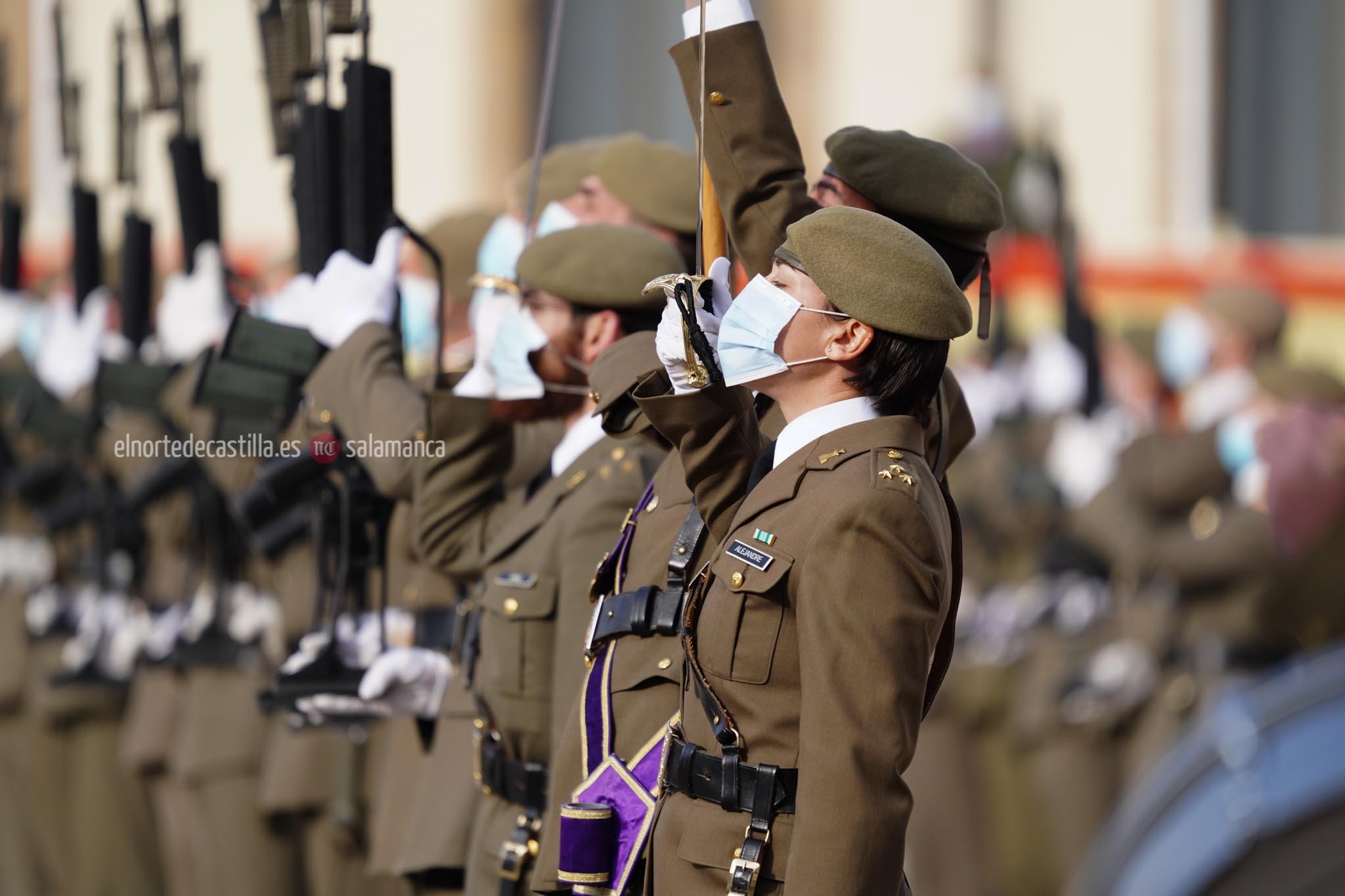 Acto de toma de posesión del nuevo Teniente Coronel en el cuartel de Arroquia de Salamanca