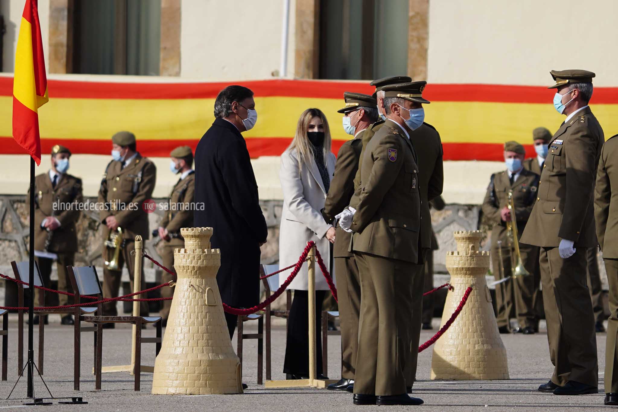 Acto de toma de posesión del nuevo Teniente Coronel en el cuartel de Arroquia de Salamanca