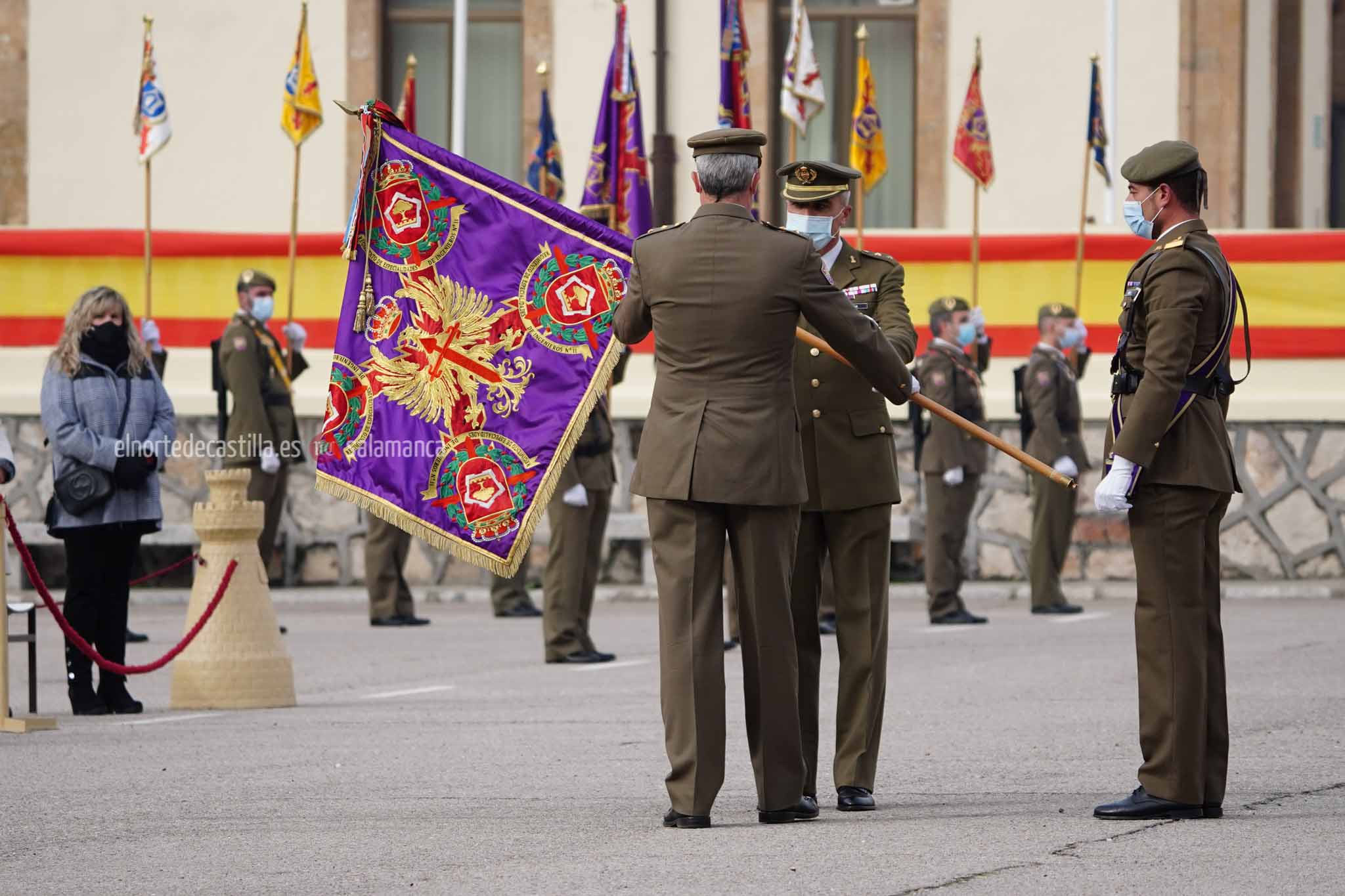 Acto de toma de posesión del nuevo Teniente Coronel en el cuartel de Arroquia de Salamanca