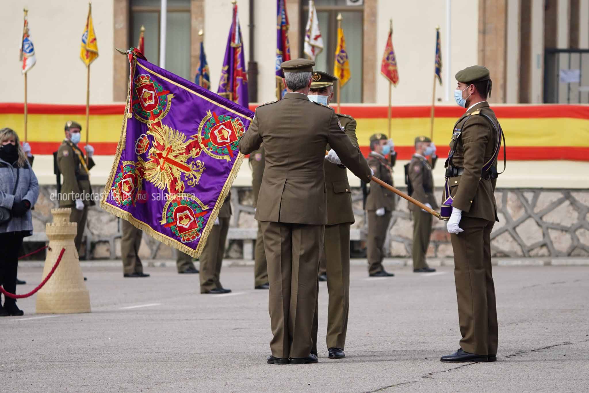 Acto de toma de posesión del nuevo Teniente Coronel en el cuartel de Arroquia de Salamanca