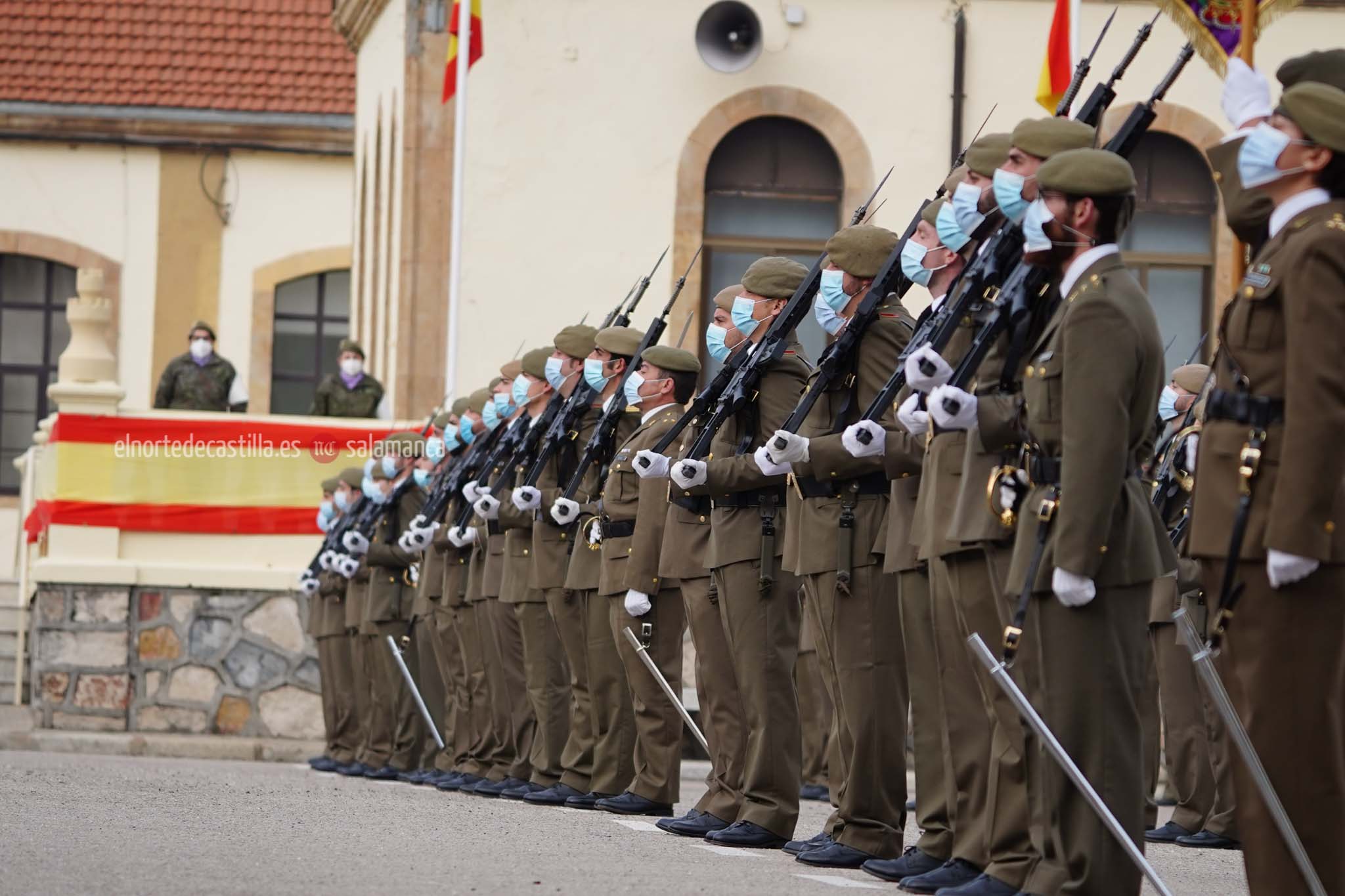 Acto de toma de posesión del nuevo Teniente Coronel en el cuartel de Arroquia de Salamanca