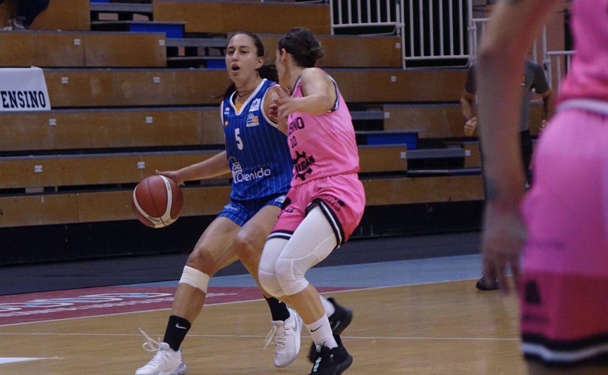 Maite Cazorla, en el partido de la primera vuelta ante el Ensino. 