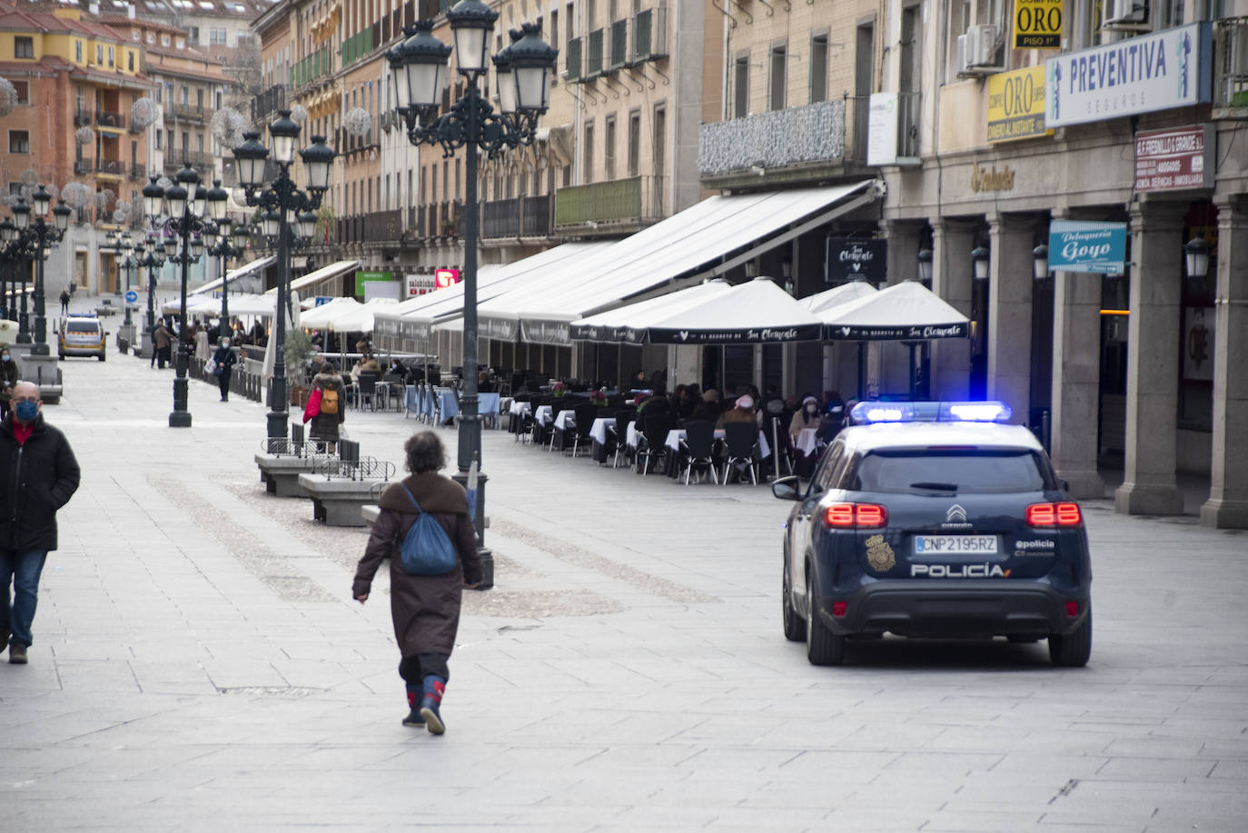 Aspecto de la Plaza Mayor durante la Tardebuena. 