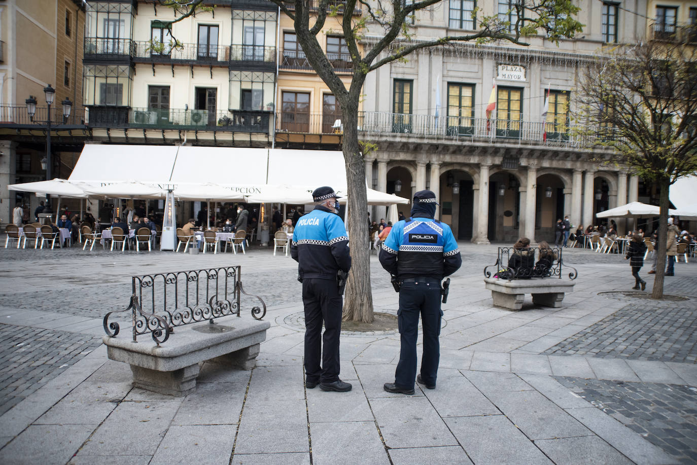 Aspecto de la Plaza Mayor durante la Tardebuena. 