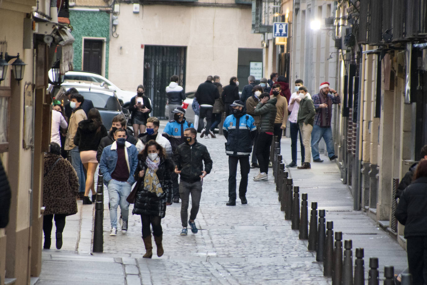 Aspecto de la Plaza Mayor durante la Tardebuena. 