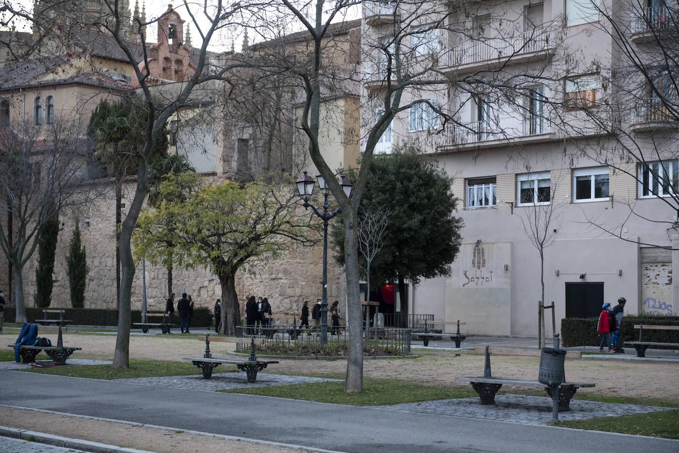 Aspecto de la Plaza Mayor durante la Tardebuena. 