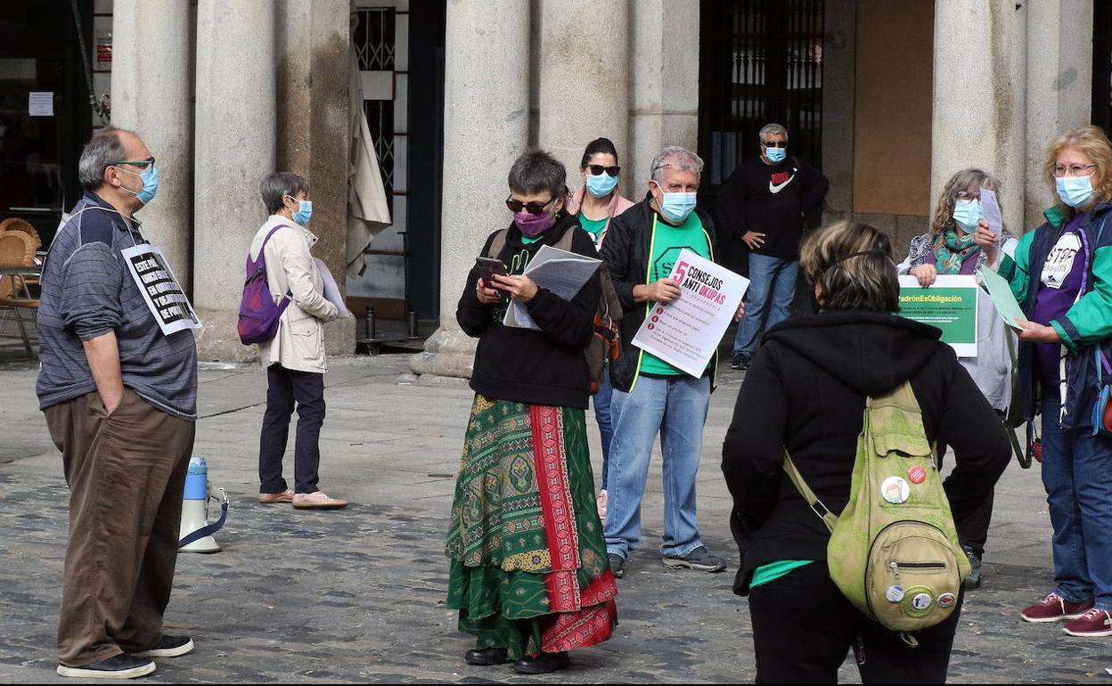 Manifestación contra los desahucios en Segovia.