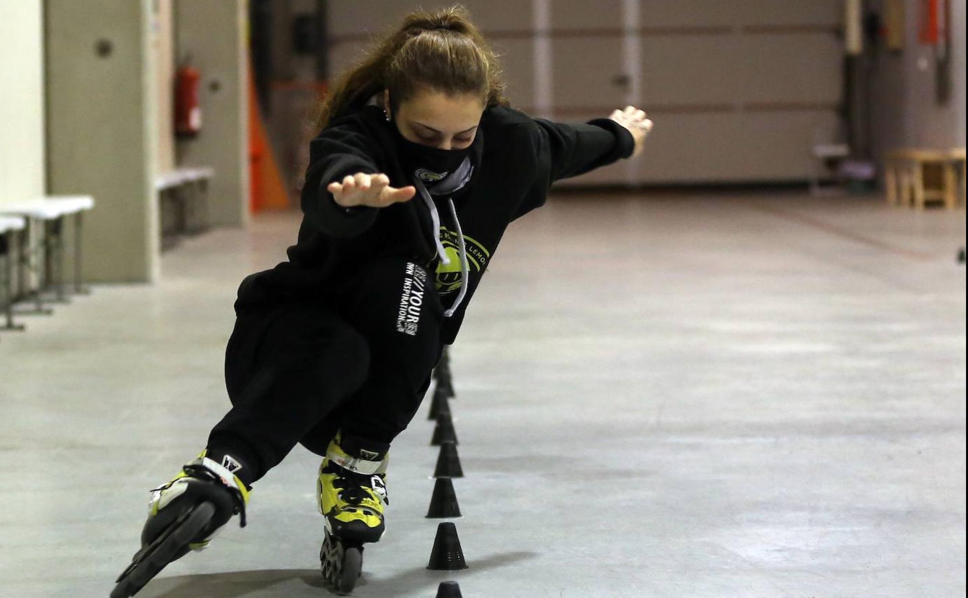 Eva Jiménez, en pleno entrenamiento. 