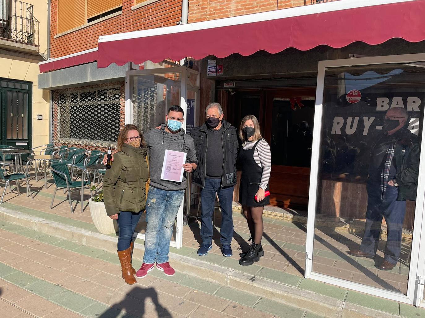 Segundo premio en el bar Ruy-Wanda de Mota del Marqués (Valladolid).