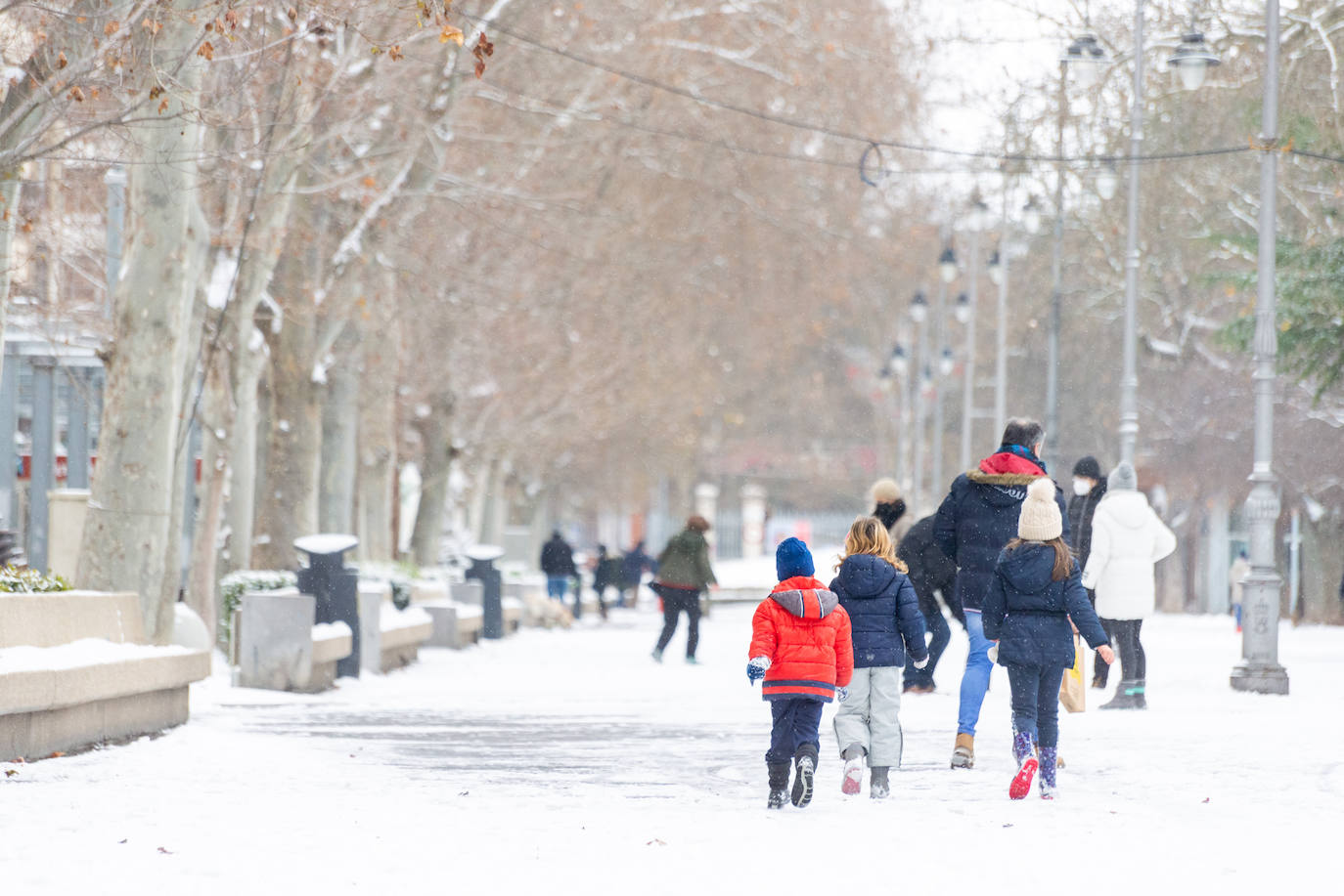 Fotos: La nieve ha dejado una jornada de diversión en Palencia