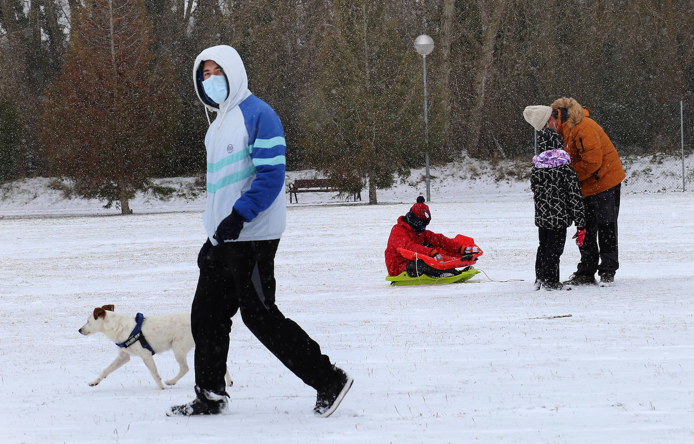 Fotos: La nieve ha dejado una jornada de diversión en Palencia