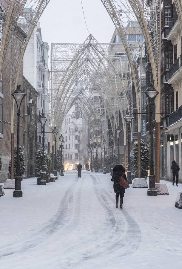 Fotos: Los vallisoletanos disfrutan de un día de nieve en la ciudad