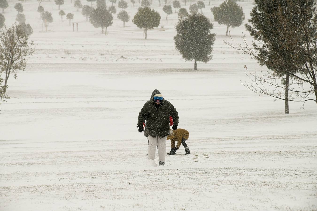 Fotos: Los vallisoletanos disfrutan de un día de nieve en la ciudad