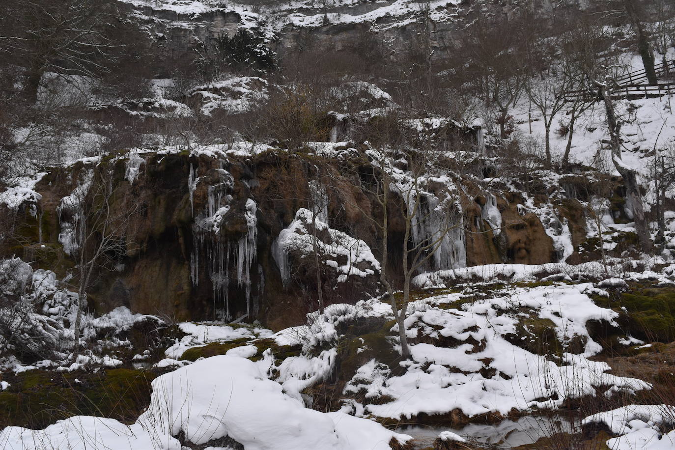 Fotos: El hielo se apodera de la cascada de Covalagua