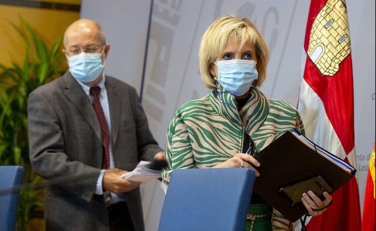 Francisco Igea y Verónica Casado, en una rueda de prensa anterior. 