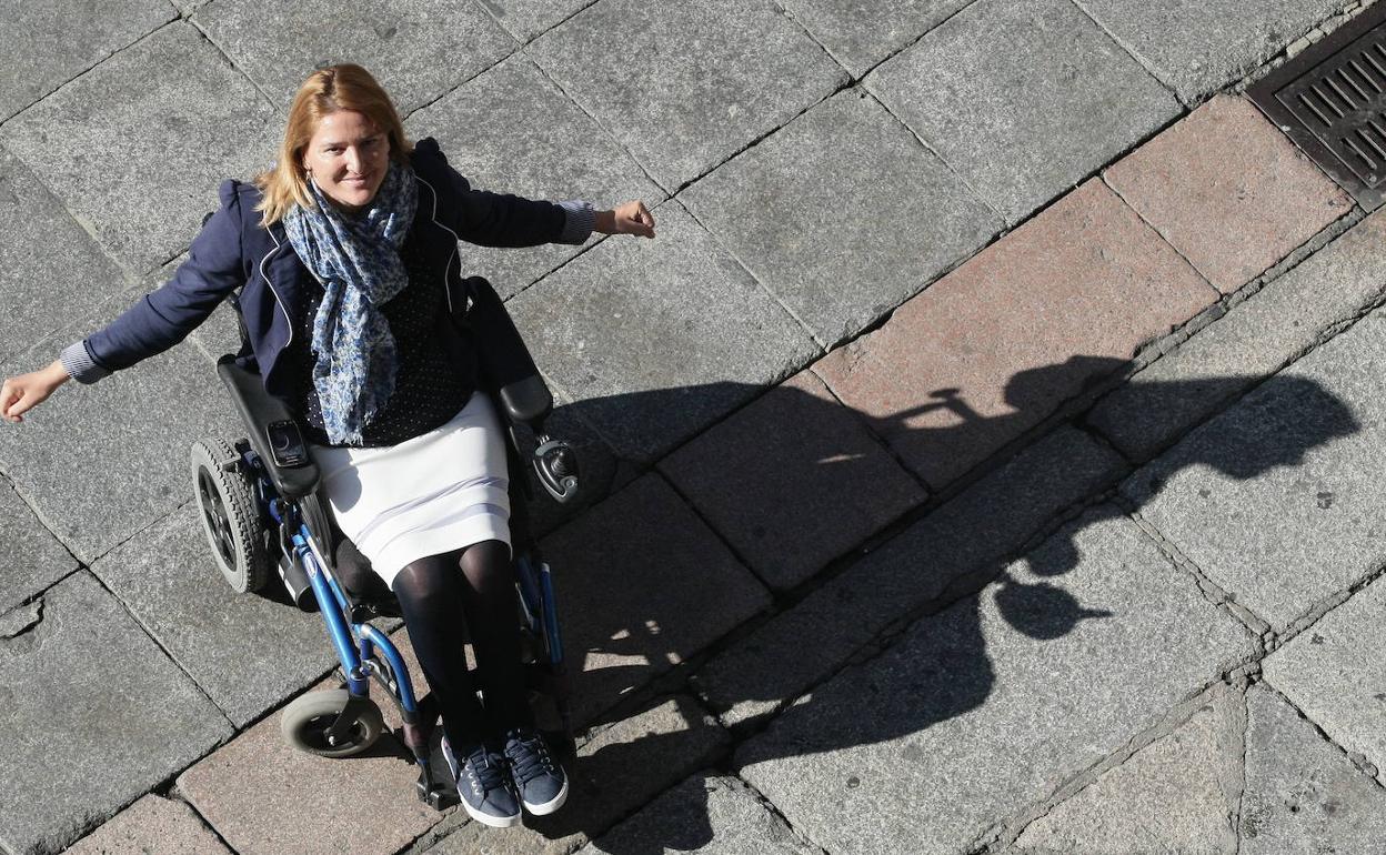 Maribel Campo, en la Plaza Mayor de Salamanca.