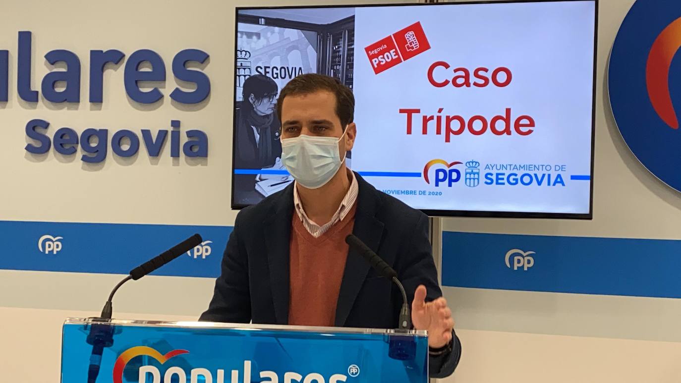 Pablo Pérez, durante una rueda de prensa en la que criticó la gestión del festival de cine de Segovia.