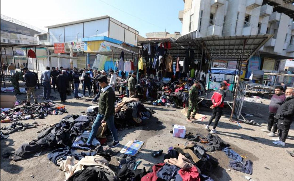 Los terroristas volvieron a elegir la plaza Tayaran para inmolarse.