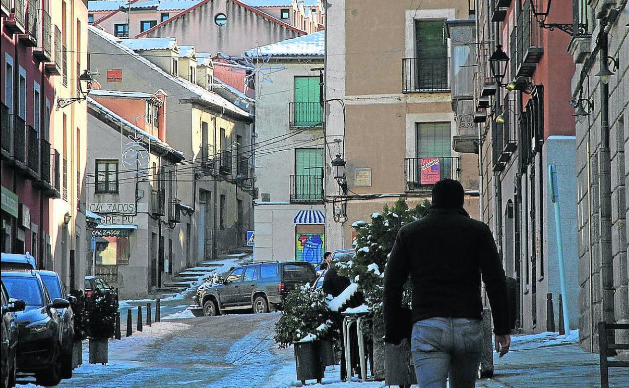 Céntrica calle de La Granja de San Ildefonso. 