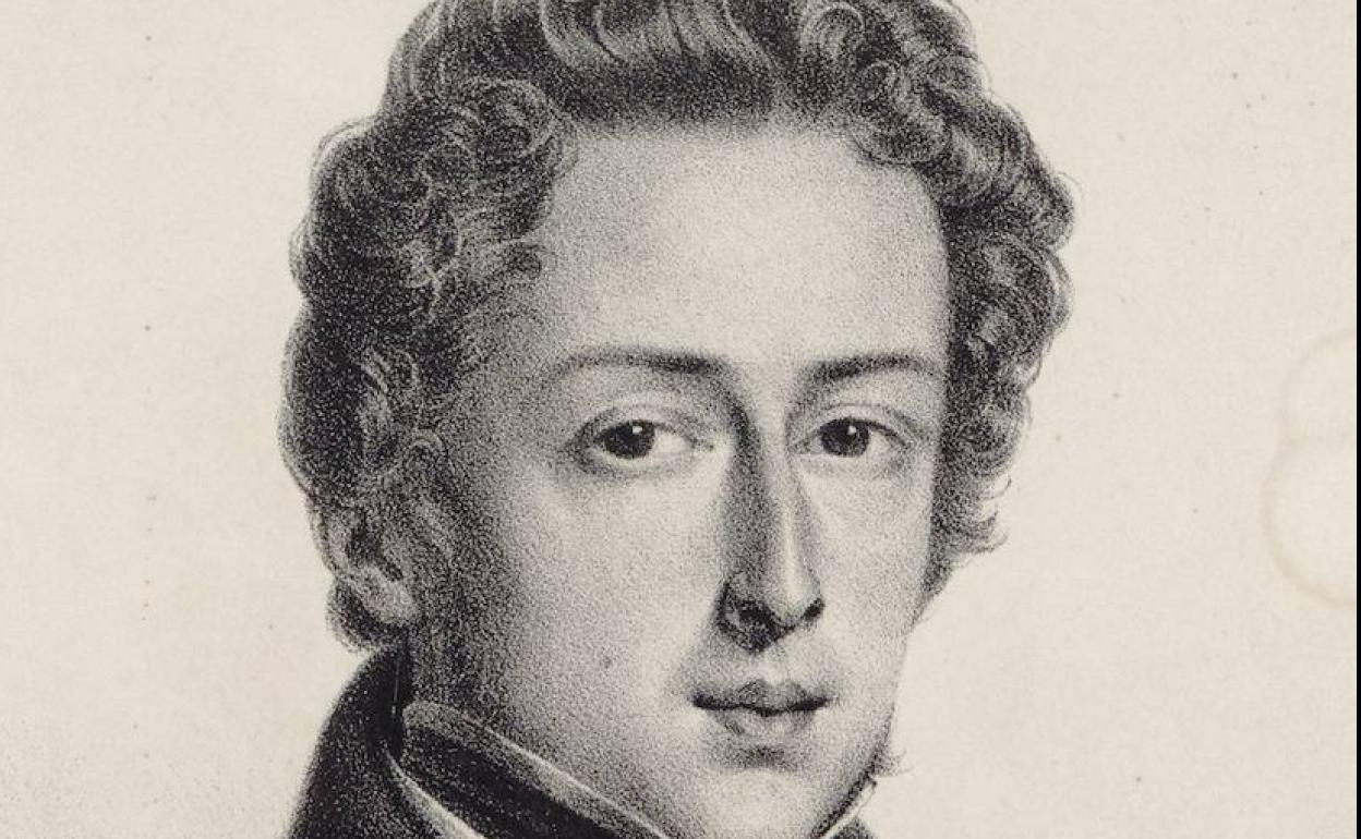 Grabado de Federico Chopin de la Biblioteca Nacional de Francia. 