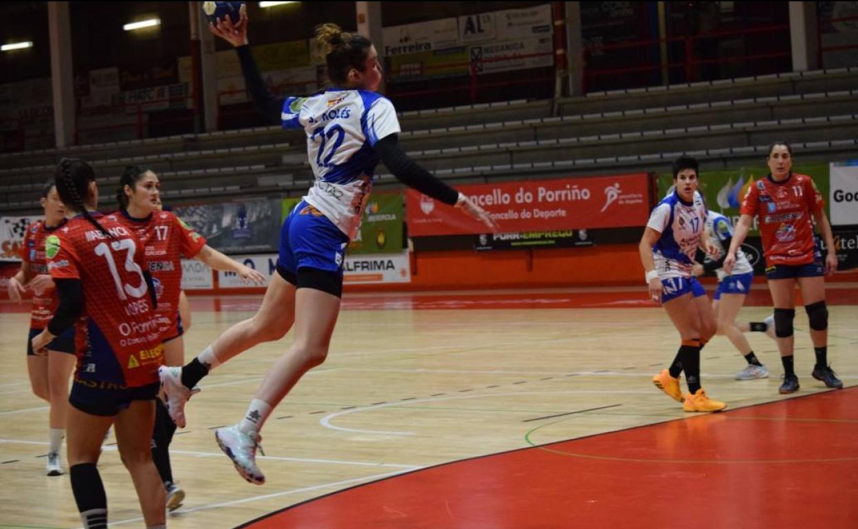 Sara Molés, en el partido de ida. 