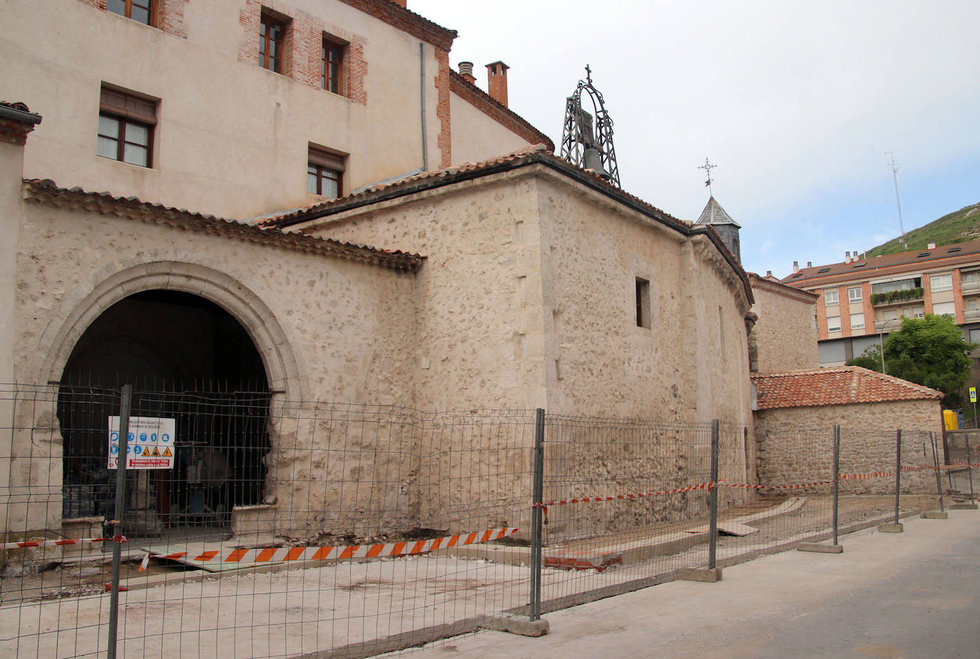 Obras en la iglesia de Santo Tomé, en Cuéllar.