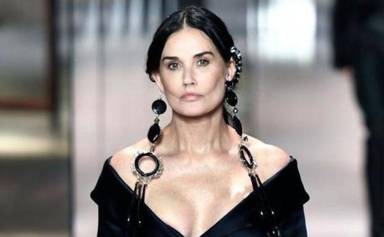 Demi Moore en la Semana de la Moda de París. 