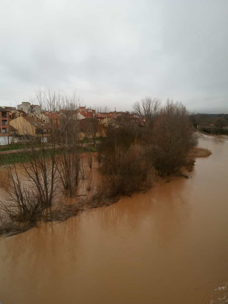 El Duero a su paso por Tudela de Duero. 