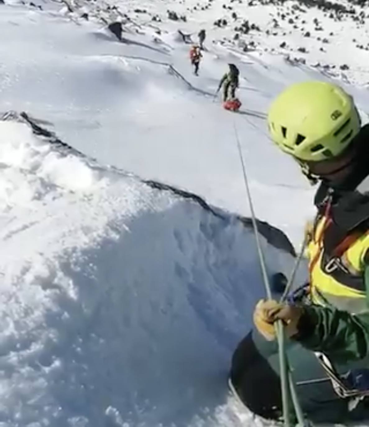 Rescate por parte del Sereim de Navacerrada.