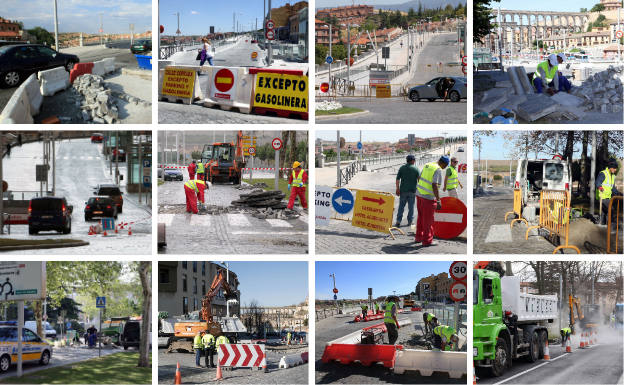 Obras realizadas en Padre Claret desde la inauguración del 'parking' en junio de 2009.