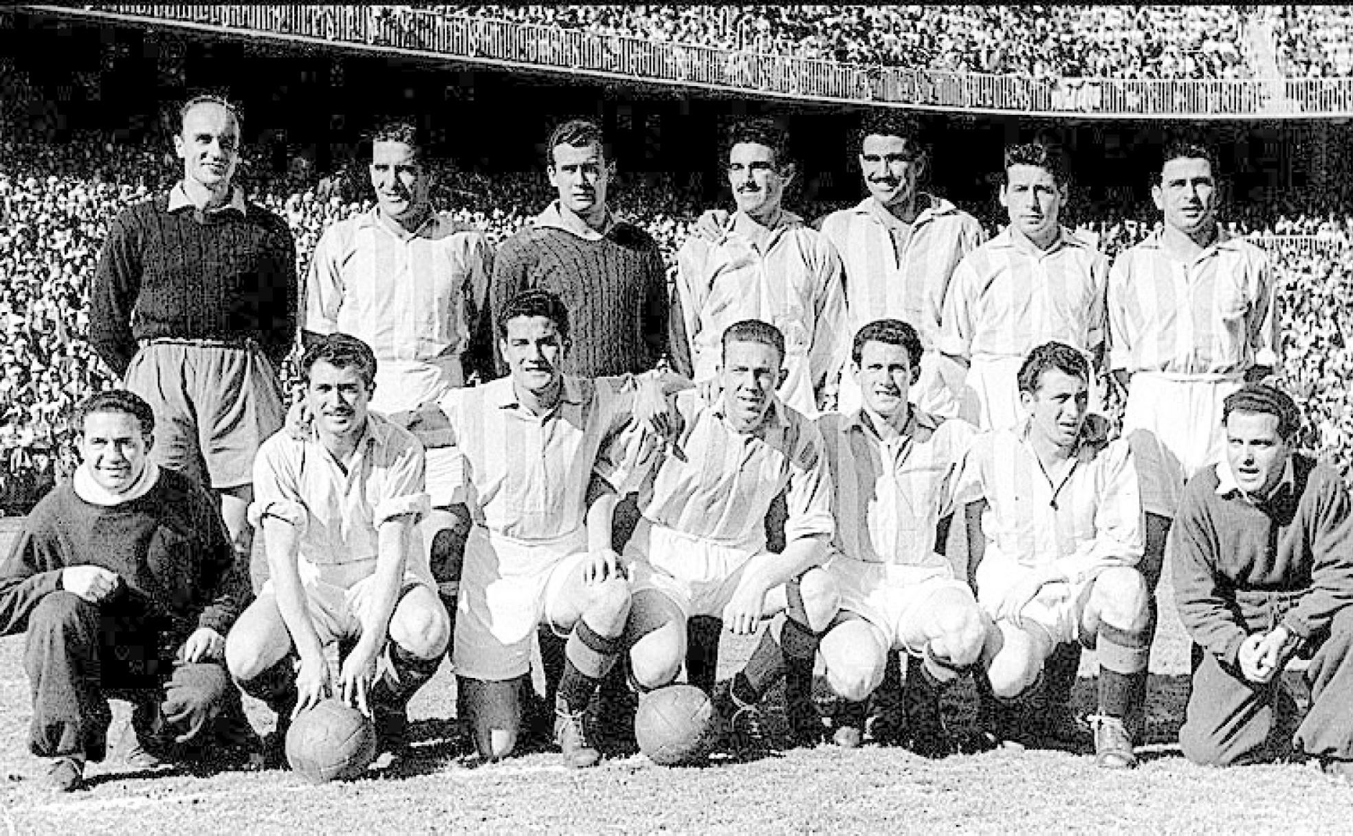 El Real Valladolid en la temporada 1949-50, cuando tuvo lugar el accidente.