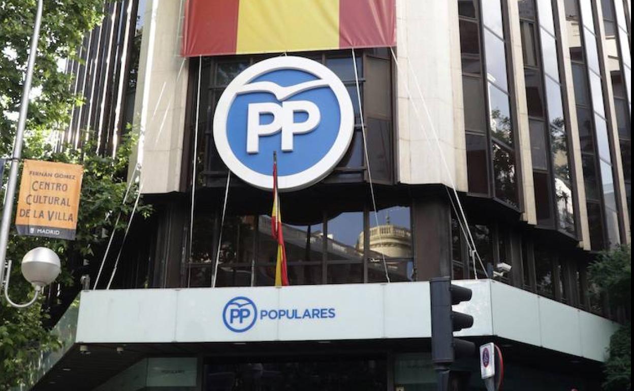 Sede nacional del PP en la calle Génova de Madrid.