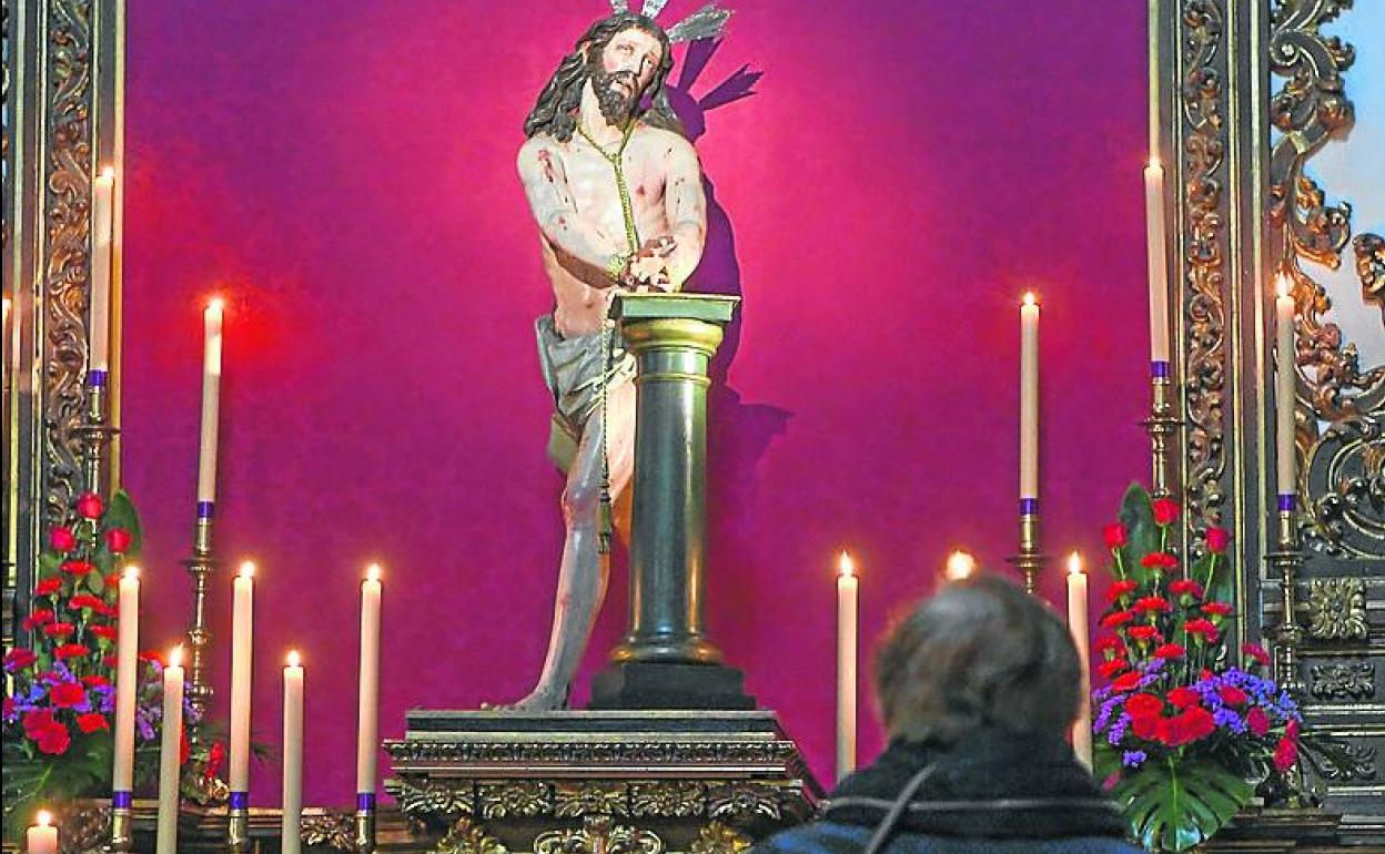 Jesús Atado a la Columna del convento de San Joaquín y Santa Julita, sede de la cofradía de la Sagrada Pasión de Cristo. .