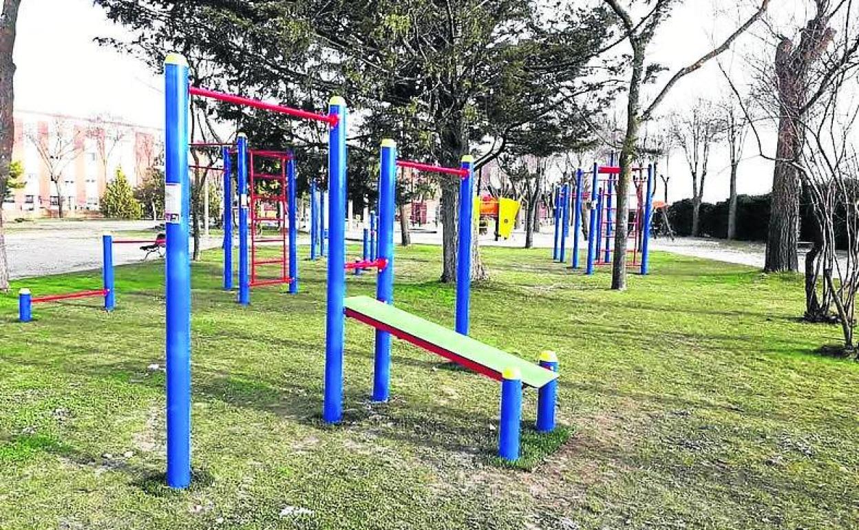 Área de calistenia en el parque Lope de Vega. 