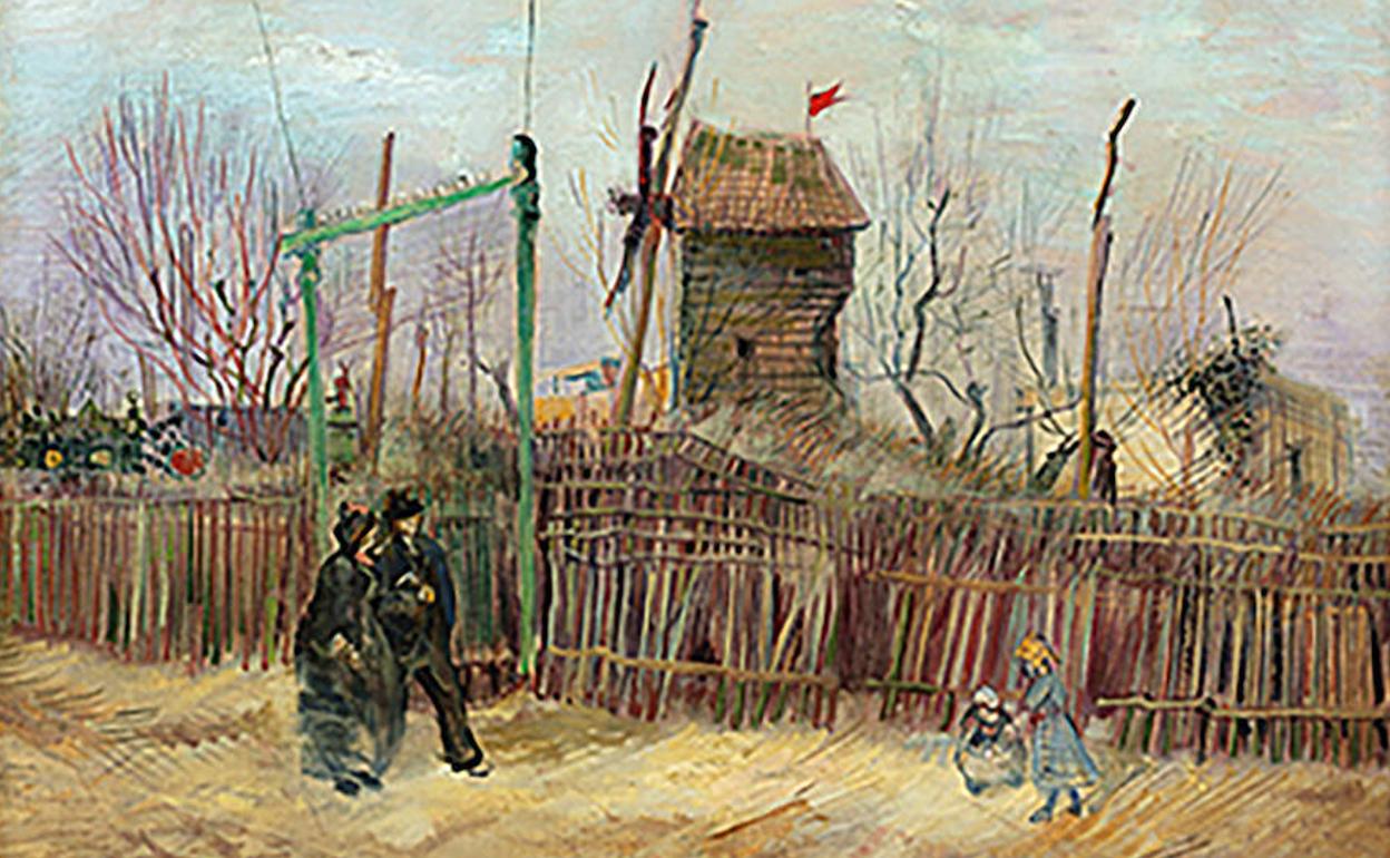 'Scène de rue à Montmartre', pintado por Vincent Van Gogh en 1887 en París. 