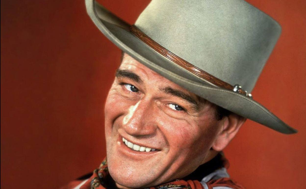 El actor John Wayne, de joven.