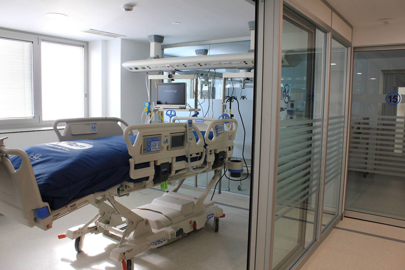 Cama de la UCI del Hospital General de Segovia.