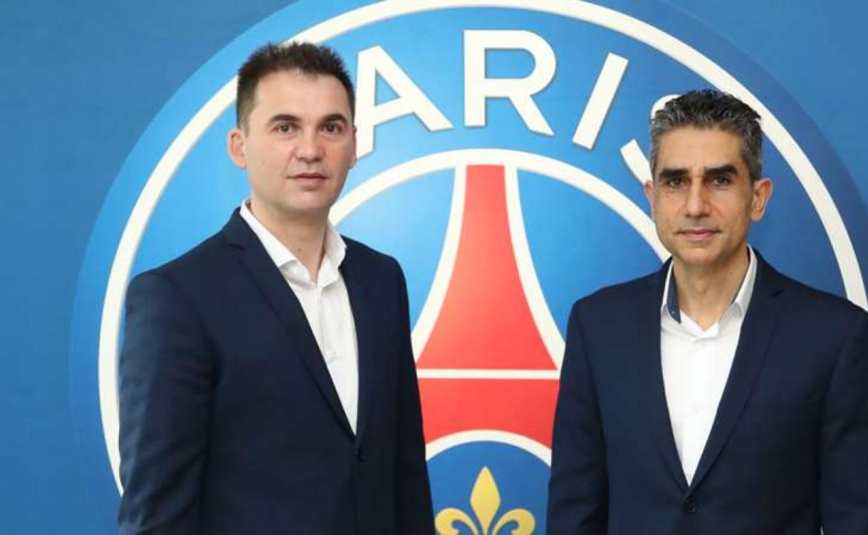 Raúl González y Jota González, técnicos del PSG de balonmano. 