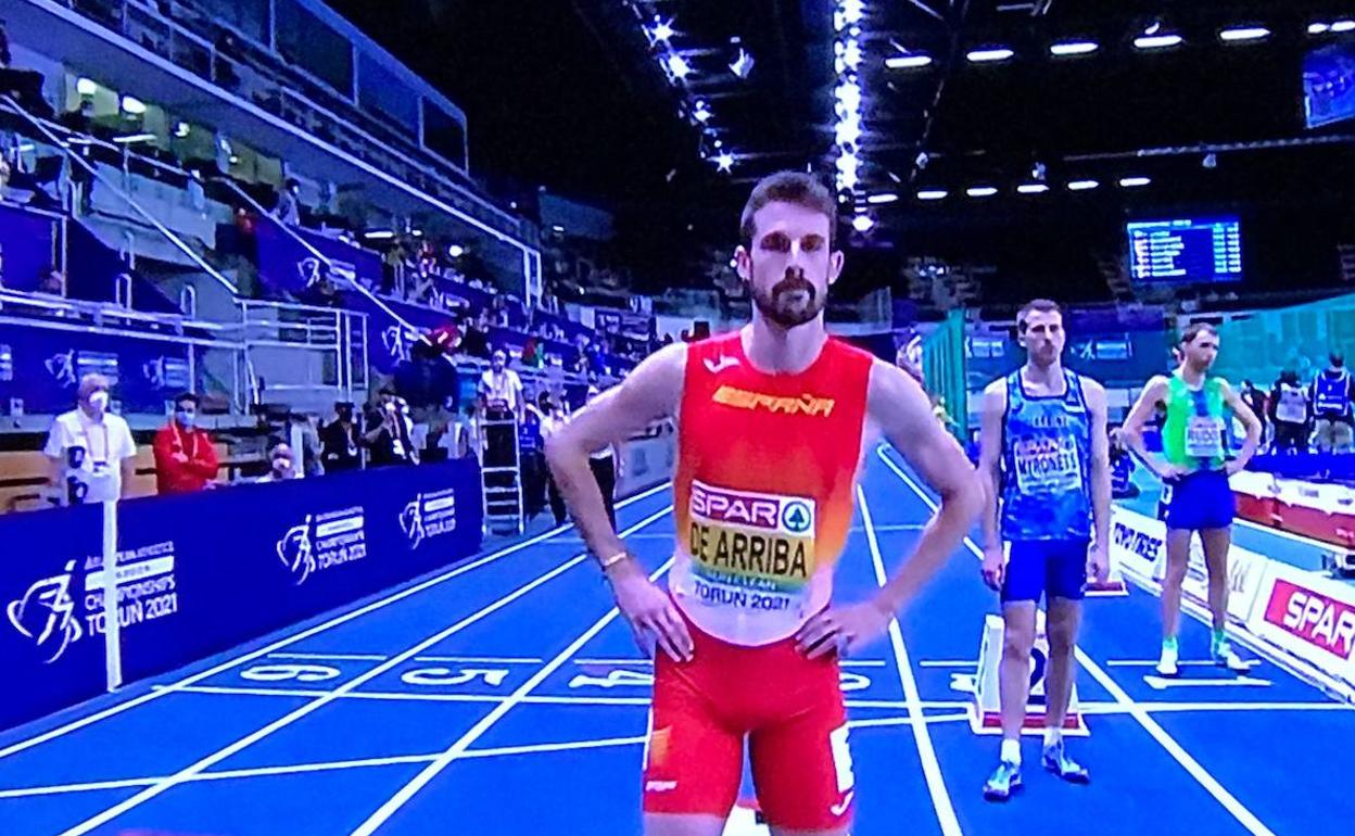 älvaro de Arriba antes de empezar la prueba.