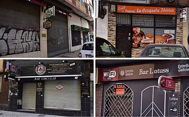 Fachadas de algunos negocios hosteleros anunciados a la venta en portales inmobiliarios. 