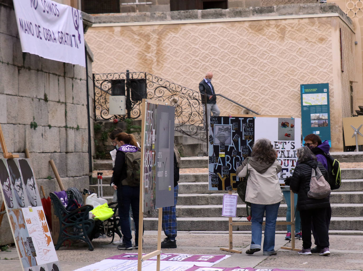 Diversas actividades durante la celebración del 8-M en Segovia. ANTONIO DE TORRE Y ÓSCAR COSTA