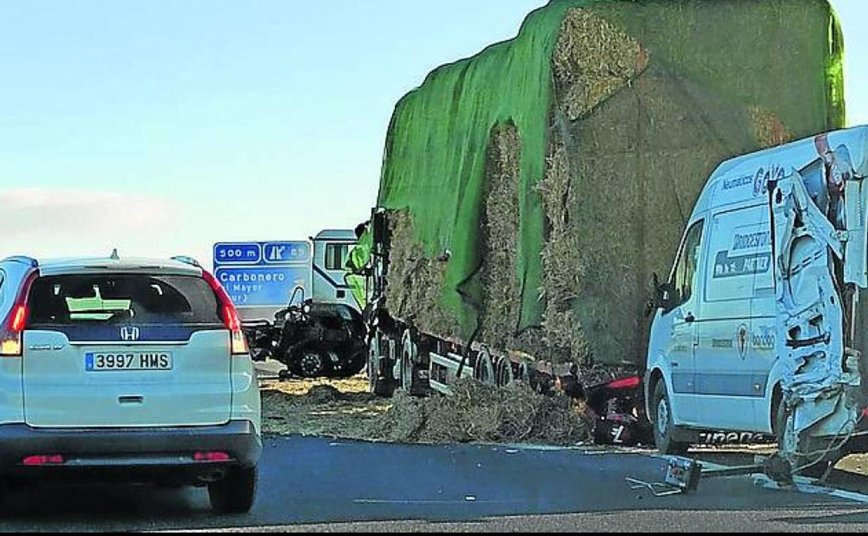 Accidente en la Autovía de Pinares, a la altura de Carbonero el Mayor. 