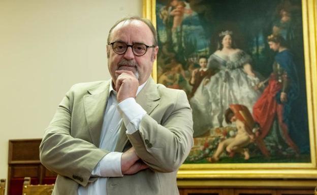 Fernando Rey, en la Facultad de Derecho de la Universidad de Valladolid.