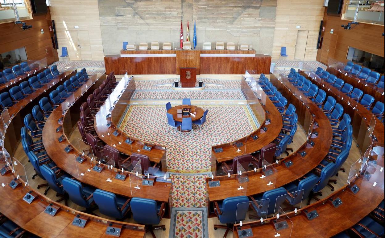 Hemiciclo de la Asamblea de Madrid.