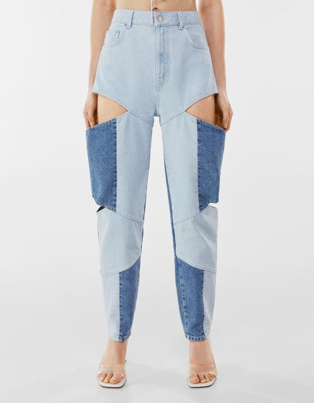 Jeans mom two-tone cut out, 39,99 euros. 