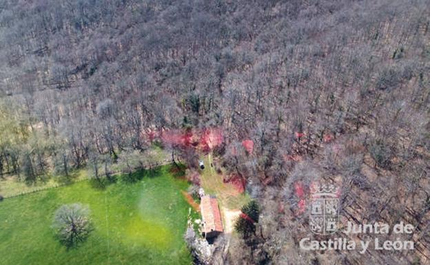 Imagen aérea del lugar del accidente.