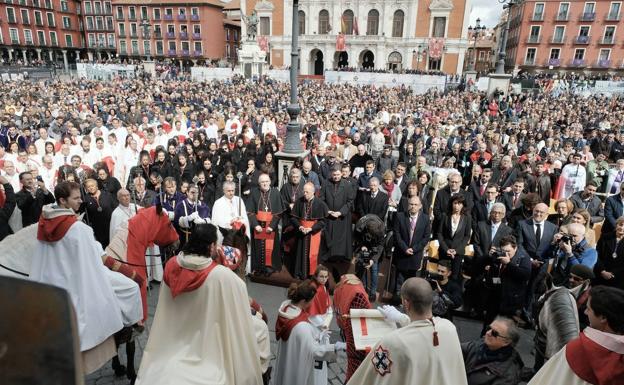 La Plaza Mayor de Valladolid se cerrará perimetralmente a peatones para el Sermón de las Siete Palabras